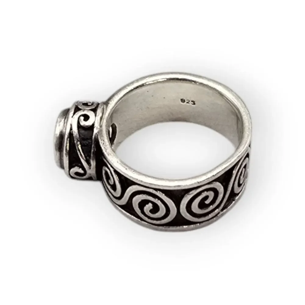 Silpada Solitaire Retired Sterling Silver Eternity Swirl Ring – Size 7.5 - Picture 2 of 13